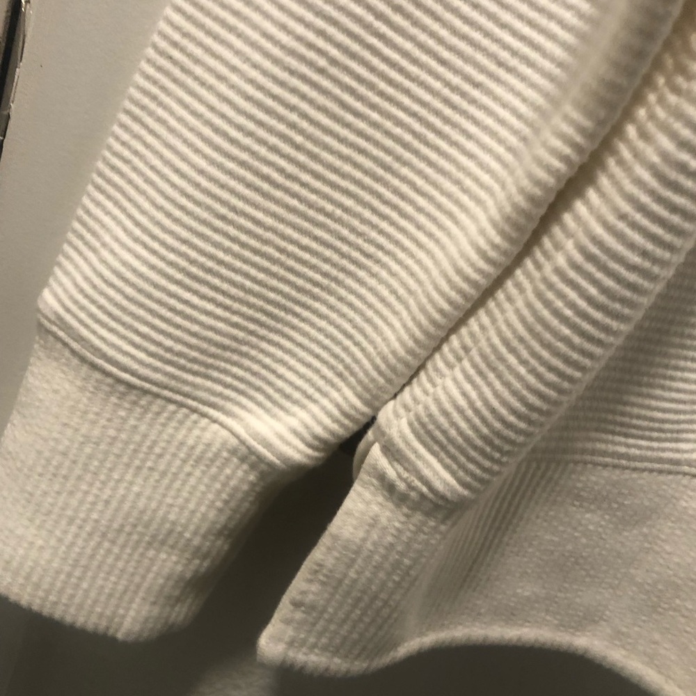 Sale! L.L. Bean Cream Ribbed Funnel Neck Sweater in Sea Salt - Picture 7 of 9